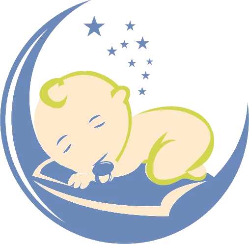 sleepytime logo - baby in moon, Lisa Rietzke, baby sleep specialist, providing sleep consulting in Chicago.